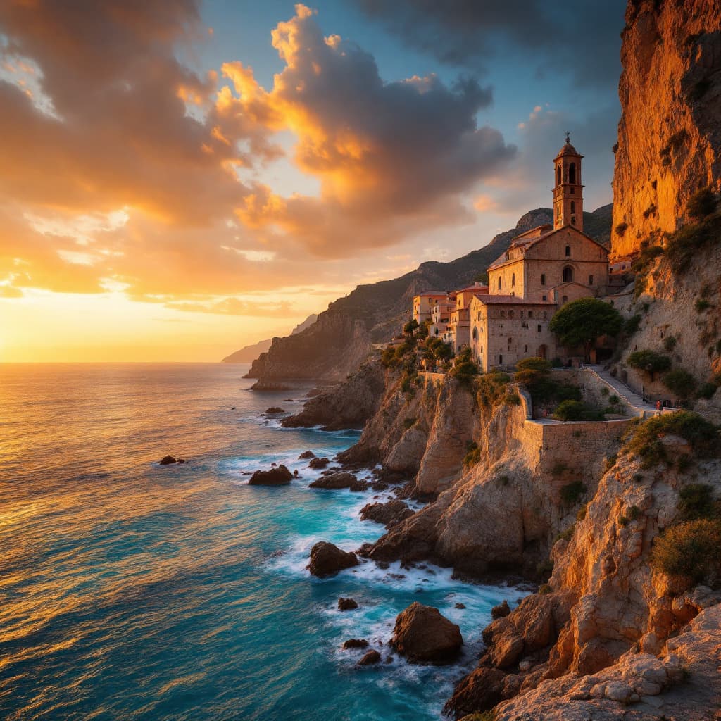 Tropea — village on the sea at sunset, Calabria